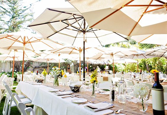 Small umbrellas store for weddings